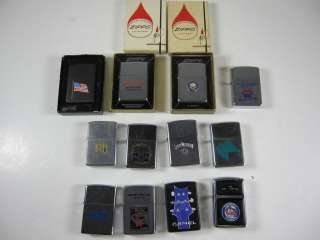 12pc Lot Vintage Zippo Advertising Lighters *No Res*  