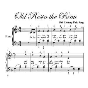   Rosin the Beau Easy Piano Sheet Music Traditional Folk Song Books