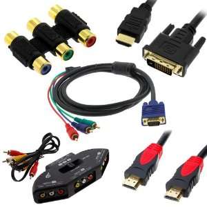  GTMax 6pcs Universal HDTV Cable Connection Kits for Audio 