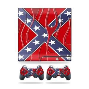   for Sony Playstation 3 PS3 Slim Skins + 2 Controller Skins Dixie Flag