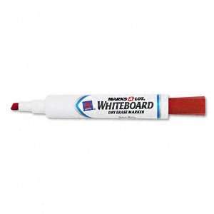  Marks A Lot® Desk Style Dry Erase Marker, Chisel Tip, Red 